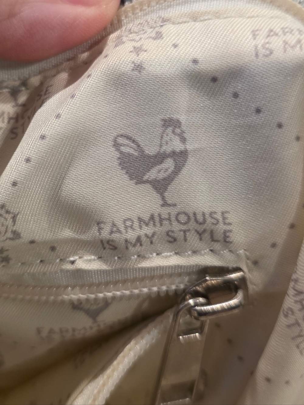 Farmhouse Is My Style Gray Canvas Tote with Orange & Yellow Flowers - Picture 2 of 13